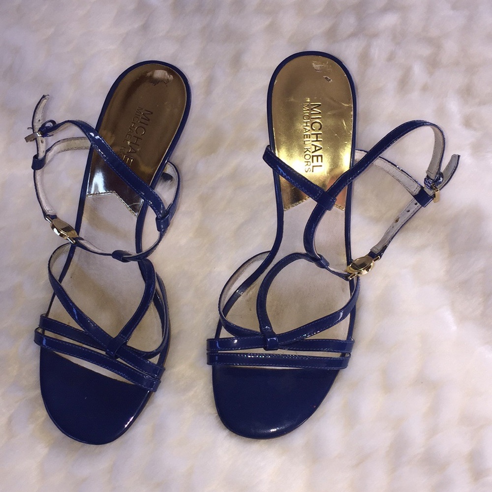 Michael Kor Blue strap on heels
